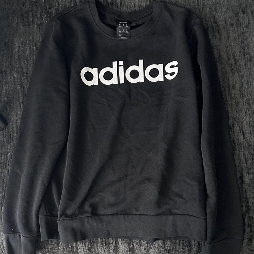 Adidas Men's Black Crewneck Sweater